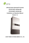 CPS 14kW User manual - Chint Power Systems North America