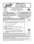 DIRECT VENT COUNTERFLOW WALL FURNACE