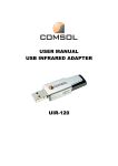 USER MANUAL USB INFRARED ADAPTER UIR-120