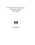 HP ProLiant BL p-Class System Diagnostic Station User Guide
