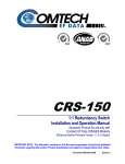 CRS-150 1:1 Redundancy Switch