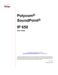 Polycom 650 User Guide