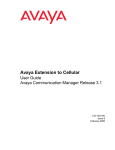 Avaya Extension to Cellular User Guide Avaya
