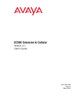 EC500 Extension to Cellular Version 4.1 User`s Guide