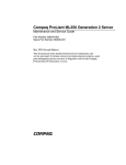 Compaq ProLiant ML350 Generation 2 Server Maintenance and