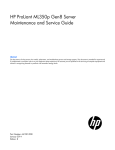 HP ProLiant ML350p Gen8 Server Maintenance and Service Guide