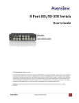 8 Port HD/SD-SDI Switch User`s Guide