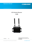 Operations Manual VETA Monitor Receiver (VMR)