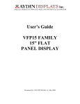 User`s Guide VFP15 FAMILY 15” FLAT PANEL DISPLAY
