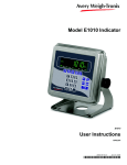 Model E1010 Indicator User Instructions