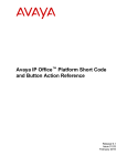 Avaya IP Office™ Platform Short Code and Button