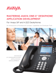Mastering Avaya one-X® Deskphone Application Development