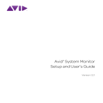 Avid System Monitor Setup and User`s Guide
