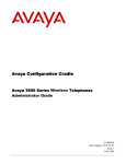 Avaya 3600 Series Wireless Telephones Administrator Guide