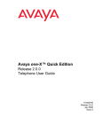 Avaya one-X™ Quick Edition Release 2.0.0 Telephone