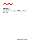 IP Office Voicemail Pro Installation & Administration