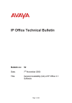 IP Office Tech Bulletin No 52