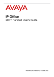 IP Office 20DT Handset User`s Guide