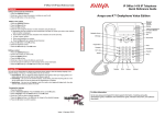 Avaya 1416 IP Phone Quick Reference Guide