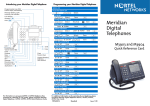Meridian Digital Telephones M3903 and M3904 Quick Reference