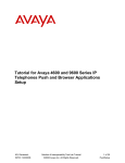 Tutorial for Avaya 4600 and 9600 Series IP