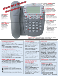 Avaya 4610SW SIP IP Telephone Quick Reference Guide