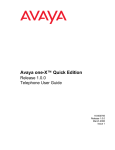 Avaya one-X Quick Edition Release 1.0.0