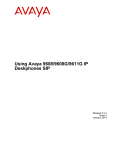 Using Avaya 9608/9608G/9611G IP Deskphones SIP