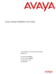 Avaya Analog Telephone User Guide