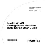 Nortel WLAN Management Software 2300 Series User Guide
