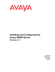 Installing and Configuring the Avaya S8400 Server