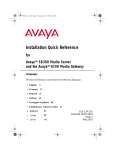 Installation Quick Reference for Avaya S8300