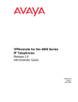 Avaya VPNremote for 4600 Series IP Phone Admin Guide