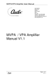 MVPA / VPA Amplifier Manual V1.1