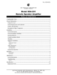 Model DSA-201 Remote Speaker Amplifier - GAI
