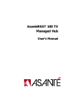 AsantéFAST 100 TX Managed Hub User`s Manual