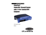 Linksys Instant Broadband EtherFast Cable/DSL Router - Firewall