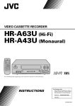 JVC HR-A63 VHS VCR