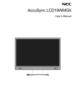 NEC AccuSync LCD19WMGX  Monitor