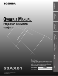Toshiba 53AX61 53" Rear Projection Television