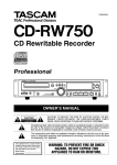 Tascam CD-RW750 CD Recorder