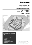 Panasonic KX-FPC95 Plain Paper Thermal transfer Fax