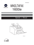 Minolta MF1600E Plain Paper Laser Fax