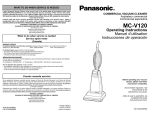 Panasonic MC-V120 Bagged Upright Vacuum