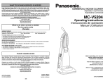 Panasonic MC-V5204 Bagged Upright Vacuum