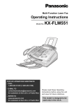 Panasonic KX-FLM551E Plain Paper Laser Fax