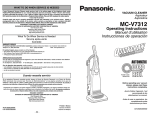 Panasonic MC-V7312 Bagged Upright Vacuum