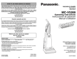 Panasonic MC-V5268 Bagged Upright Vacuum