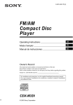 Sony CDX-M3DI CD Player