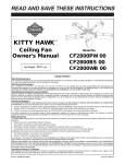 Emerson CF2800PW Kitty Hawk Pewter Ceiling Fan